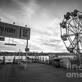 Newport Beach Balboa Fun Zone Black and White Photo by Paul Velgos