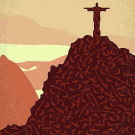 No716 My City of God minimal movie poster by Chungkong Art