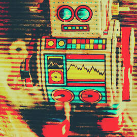 Nostalgic tin sign robot by Jorgo Photography