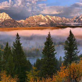 October Fog Over The Snake River by Adam Jewell