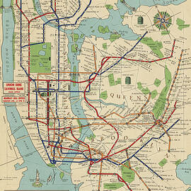 Old New York City Subway Map by Stephen Voorhies - 1954 by Blue Monocle