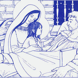 Our Lady and the Holy Child Jesus Visit St Ignatius the Convalescent in Loyola by William Hart McNichols