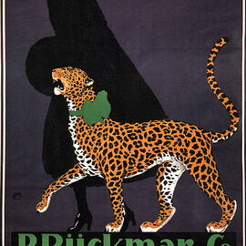 P Ruckmar and Co, Zurich - Switzerland - Lady, Cheetah, Fur Jacket - Vintage Fashion Advertisement by Studio Grafiikka
