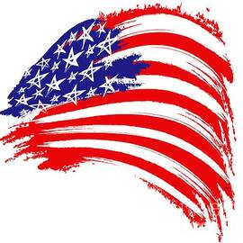 Painted American Flag by Stefano Senise