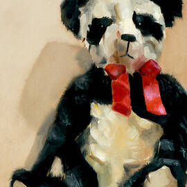 Tommervik Panda Teddy Bear Stuffed Animal Art Print by Tommervik