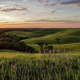 Pano - Flint Hills Sunset   by Scott Bean