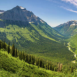 Panoramic view of Logan Pass in Glacier National Park, Montana by Miroslav Liska