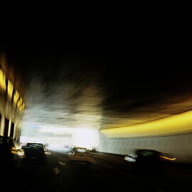 Paris Peripherique illuminated tunnel by Sami Sarkis Photography