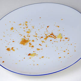 Pie crumbs in an empty plate by Sami Sarkis Photography
