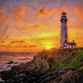 Pigeon Point Lighthouse - 04 by AM FineArtPrints