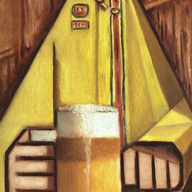 Pit Stop - Abstract Race Car Driver Art Print by Tommervik