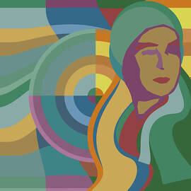 Pop Orphiste - Sonia Delaunay Portrait by BFA Prints