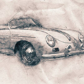 Porsche 356 - Luxury Sports Car - 1948 - Automotive Art - Car Posters by Studio Grafiikka