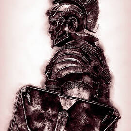 Portrait of a Roman Legionary - 33 by AM FineArtPrints