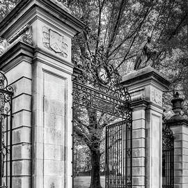 Princeton University Main Entrance Gate BW by Susan Candelario