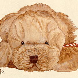 Puppy Dog Watercolor by Angeles M Pomata