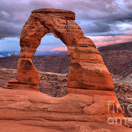 Purple Skies Over Delicate Arch by Adam Jewell