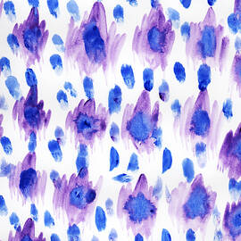 Purple Watercolor Ikat by Allyson Johnson