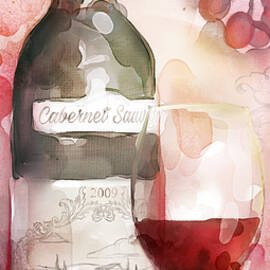 RedWineWatercolor by Mauro DeVereaux
