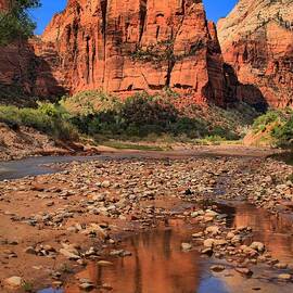 Reflections Of Angels Landing by Adam Jewell