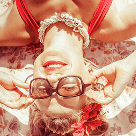 Retro 50s Beach Pinup Girl by Jorgo Photography