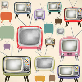 retro TV pattern  by Setsiri Silapasuwanchai
