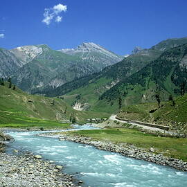 River and road between Srinagar and Leh in Ladakh by Sami Sarkis Photography