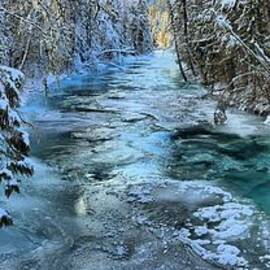 Robson River Icy Waters Panorama by Adam Jewell