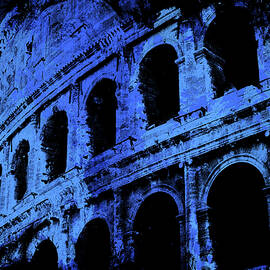 Rome - Colosseum in Blue by AM FineArtPrints