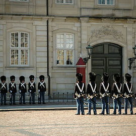 Royal Guards Amalienborg Palace Denmark by Mary Lee Dereske