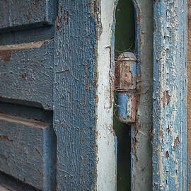 Rustic Blue Door Close up by Georgia Clare