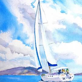 Sailing the Islands by Carlin Blahnik CarlinArtWatercolor
