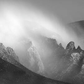 Sandia Storm in Black and White Detail by Mary Lee Dereske