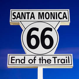Santa Monica Route 66 Sign by Paul Velgos