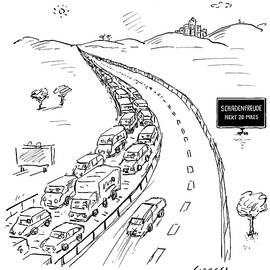 Schadenfreude Next 20 Miles by David Sipress