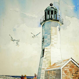 Scituate Light by P Anthony Visco