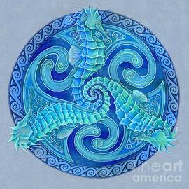 Seahorse Triskele by Rebecca Wang