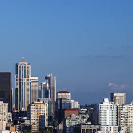 Seattle and Mt Rainier by Ed Clark