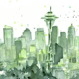 Seattle Watercolor by Olga Shvartsur