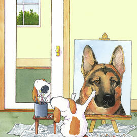 Self Portrait, German Shepherd by Jim Tweedy