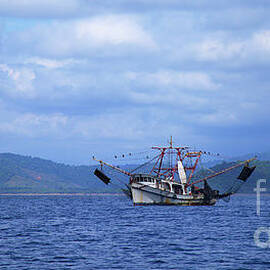 Shrimp boat off the West Coast of Costa Rica by Bruce Block