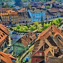 Sighisoara From Above by Jeffrey Kolker