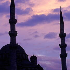 Silhouette of mosque at sunset in Istabul by Sami Sarkis Photography