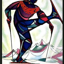 Ski Colorado, United States - Colorado Winter Sports - Retro travel Poster - Vintage Poster by Studio Grafiikka