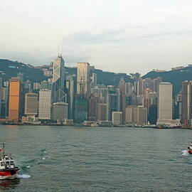 Skyline from Kowloon with Victoria Peak in the background by Sami Sarkis Photography