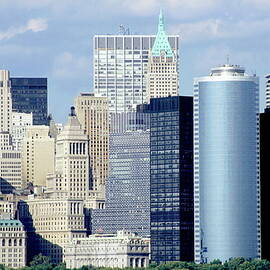 Skyscrapers forming the Manhattan skyline by Sami Sarkis Photography