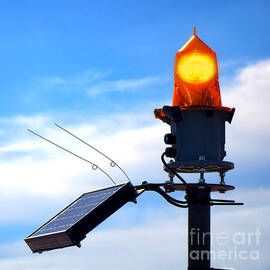 Solar Powered Marine Safety Orange Beacon Light  by Olivier Le Queinec