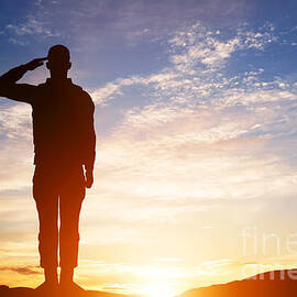 Soldier salute by Michal Bednarek