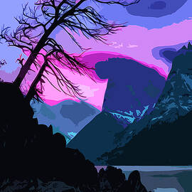 St. Mary Lake at Sunset, Montana by AM FineArtPrints