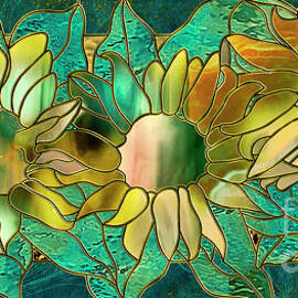 Stained Glass Sunflowers by Mindy Sommers